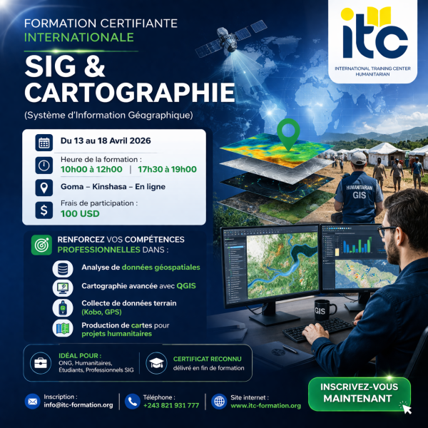 Formation Certifiante Internationale SIG  Cartographie ITC    Bienvenue 